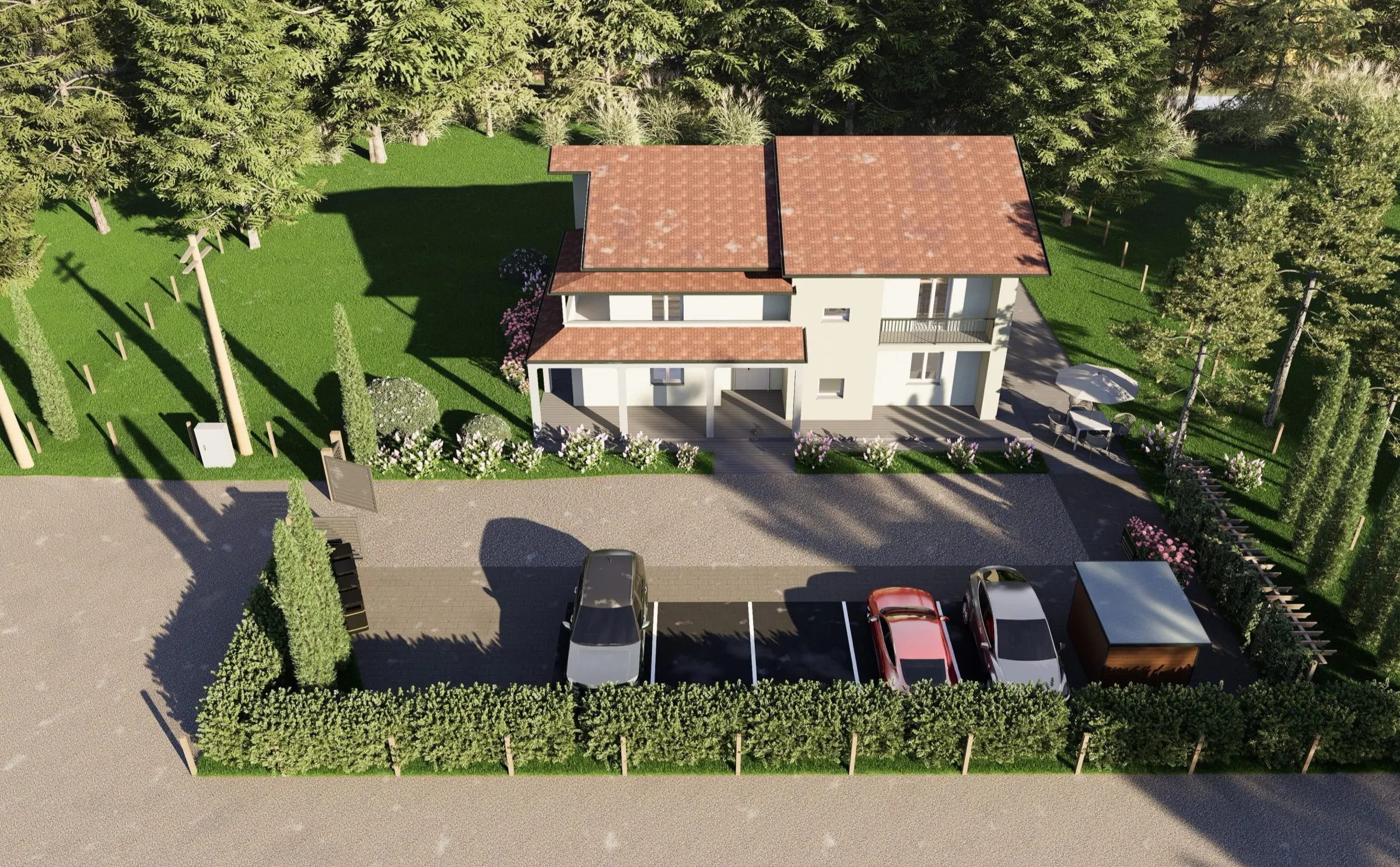 Render del condominio di via Ghiarda 6 a Rivalta